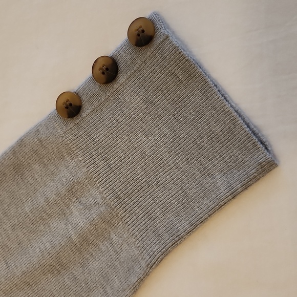 Fortune + Ivy Malabo Grey Button Long-sleeve Sweater - Picture 2 of 5